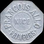 Jeton de 2 francs émis par les Primeurs François Allo à Nice (06000 - Alpes-Maritimes) - avers