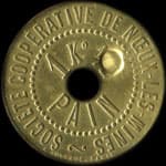 Jeton de 1 kg &frac12; de pain �mis par la Soci�t� Coop�rative de N&oelig;ux-les-Mines (62290&nbsp;-&nbsp;Pas-de-Calais) - avers