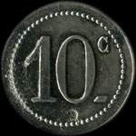 Jeton de 10 centimes émis par la Société d'Alimentation l'Econome - Nogent-en-Bassigny (52800 - Haute-Marne) - revers