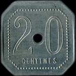Jeton de n�cessit� 20 centimes Chocolat Menier � Noisiel - type 2 - revers