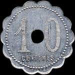 Jeton de n�cessit� 10 centimes Chocolat Menier � Noisiel - type 2 - revers