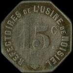 Jeton de n�cessit� 15 centimes R�fectoires de l'usine de Noisiel - revers