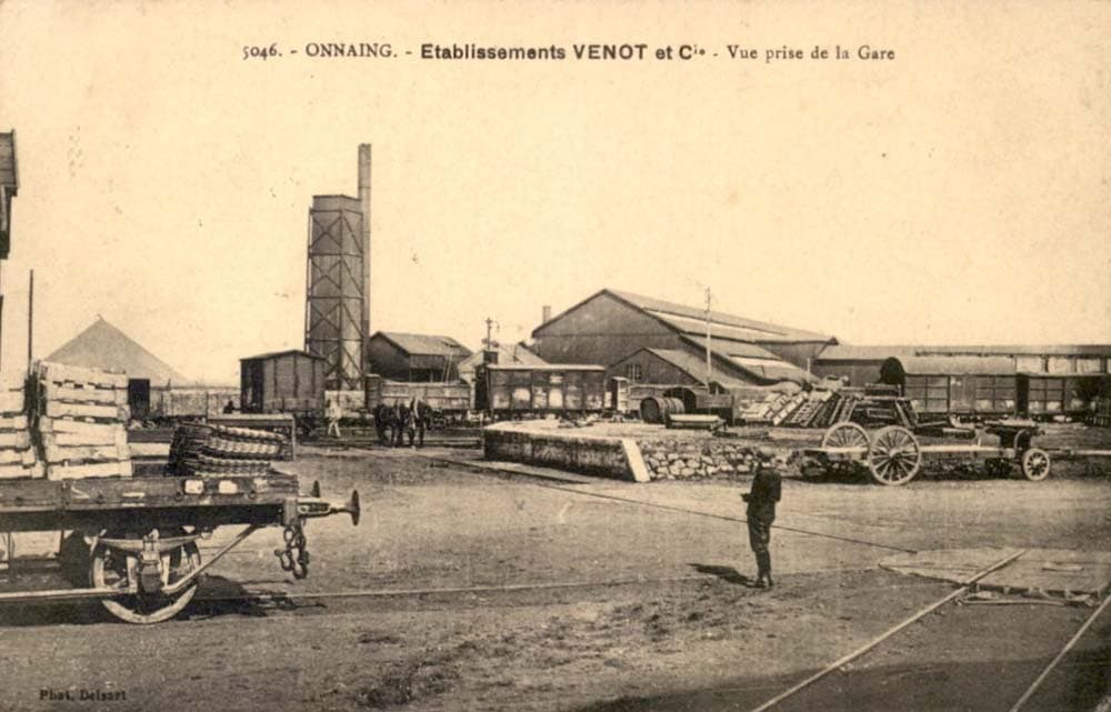Onnaing (59264 - Nord) - Etablissements Venot & Cie - Vue prise de la Gare