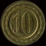 Jeton de 10 centimes �mis par Bouard - Tour Neuve � Orl�ans (45000 - Loiret) - revers