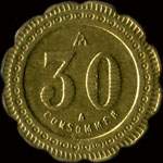 Jeton de 30 centimes �mis par la Buvette de l'Institut - Bouchaud � Orl�ans (45000 - Loiret) - revers