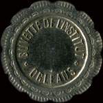 Jeton de 20 centimes �mis par la Buvette de l'Institut � Orl�ans (45000 - Loiret) - avers
