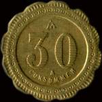 Jeton de 30 centimes �mis par Central Comptoir - Rue Royale � Orl�ans (45000 - Loiret) - revers