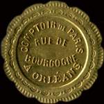 Jeton de 30 centimes �mis par le Comptoir de Paris - Rue de Bourgogne � Orl�ans (45000 - Loiret) - avers