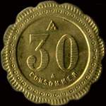 Jeton de 30 centimes �mis par le Comptoir de Paris - Rue de Bourgogne � Orl�ans (45000 - Loiret) - revers
