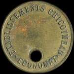 Jeton de 25 centimes �mis par les Etablissements Chicoineau - Economat � Orl�ans (45000 - Loiret) - avers