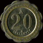 Jeton de 20 centimes �mis par le Comptoir Jeanne d'Arc - Ribouy � Orl�ans (45000 - Loiret) - revers