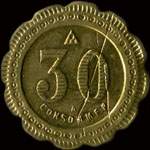 Jeton de 30 centimes �mis par le Comptoir Jeanne d'Arc - Ribouy � Orl�ans (45000 - Loiret) - revers