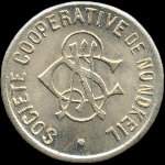 Jeton de 10 centimes (type avec 38 perles au revers) �mis par la Soci�t� Coop�rative de Nondkeil � Ottange (57840 - Moselle) - avers
