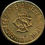 Jeton de 50 centimes �mis par la Soci�t� Coop�rative de Nondkeil � Ottange (57840 - Moselle) - avers