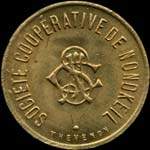 Jeton de 2 francs �mis par la Soci�t� Coop�rative de Nondkeil � Ottange (57840 - Moselle) - avers