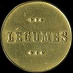 Jeton de L�gumes �mis par les Usines d'Ottange (Moselle) 1862 � Ottange (57840 - Moselle) - revers