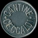 Jeton de 1 franc �mis par la Cantine Ceccaldi (Base a�rienne 102) � Ouges - Longvic (21600 - C�te-d'Or) - avers