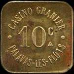 Jeton de 10 centimes émis par le Casino Granier - Palavas-les-Flots (34250 - Hérault) - avers