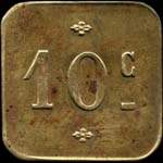 Jeton de 10 centimes émis par le Casino Granier - Palavas-les-Flots (34250 - Hérault) - revers