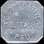 Jeton de nécessité de 25 centimes émis par la Coopérative Militaire à Pau (64000 - Pyrénées-Atlantiques) - avers