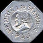 Jeton de nécessité de 25 centimes émis par O.Michelet à Pau (64000 - Pyrénées-Atlantiques) - avers