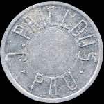 Jeton de nécessité de 10 centimes émis par J.Paillous à Pau (64000 - Pyrénées-Atlantiques) - avers