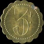 Jeton de 3 francs �mis par Aux Loups - Le Perreux (94170 - Val-de-Marne) - revers