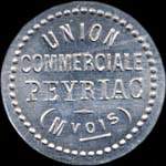 Jeton de 5 centimes �mis par l'Union Commerciale Peyriac (11160 - Aude) - avers