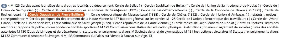 Liste de cercles du d�partement de la Haute-Vienne