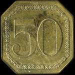 Jeton de n�cessit� de 50 (centimes) �mis par le Cercle Dupuytren � Pierre-Buffi�re (87260 - Haute-Vienne) - revers