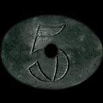 Jeton de 5 centimes �mis par le Groupement de Commer�ants de Poissy (78300 - Yvelines) - revers
