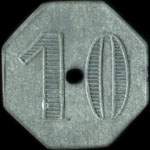 Jeton de 10 centimes �mis par le Groupement de Commer�ants de Poissy (78300 - Yvelines) - revers