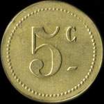 Jeton de 5 centimes �mis par L�on Mater, cafetier � Pompey (54340 - Meurthe-et-Moselle) - revers