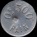 Jeton de 0.500 kg de pain avec contremarque �mis par la Soci�t� Coop�rative La Ruche � Pompey (54340 - Meurthe-et-Moselle) - revers