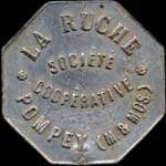 Jeton de 1 kg de pain avec contremarque �mis par la Soci�t� Coop�rative La Ruche � Pompey (54340 - Meurthe-et-Moselle) - avers