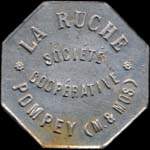 Jeton de 1 kg de pain �mis par la Soci�t� Coop�rative La Ruche � Pompey (54340 - Meurthe-et-Moselle) - avers
