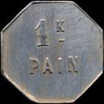 Jeton de 1 kg de pain �mis par la Soci�t� Coop�rative La Ruche � Pompey (54340 - Meurthe-et-Moselle) - revers