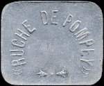 Jeton de 1 litre de vin �mis par la Ruche de Pompey (54340 - Meurthe-et-Moselle) - avers