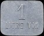 Jeton de 1 litre de vin �mis par la Ruche de Pompey (54340 - Meurthe-et-Moselle) - revers