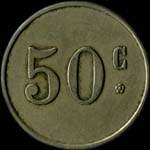 Jeton de 50 centimes �mis par Catelain Ain� � Pont-Audemer (27500 - Eure) - revers