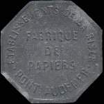 Jeton de 10 centimes �mis par les Etablissements de la Risle - Fabrique de papiers � Pont-Audemer (27500 - Eure) - avers