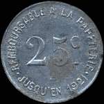 Jeton de 25 centimes �mis par les Etablissements de la Risle - Fabrique de papiers � Pont-Audemer (27500 - Eure) - revers