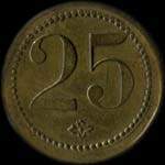 Jeton de 25 centimes �mis par le Grand Caf� de France - Tarrius � Port-la-Nouvelle (11210 - Aude) - revers