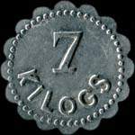 Jeton de 7 kilogs �mis par la Boulangerie Andrieux � Privezac (12350 - Aveyron) - revers