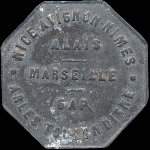 Jeton 25 centimes (type avec les points au milieu de Marseille et gros 25 au revers) �mis par la R�gion Proven�ale - avers