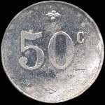 Jeton de 50 centimes �mis par les Approvisionnements G�n�raux Pussay (91740 - Essonne) - revers