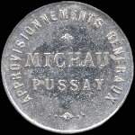 Jeton de 1 franc avec contremarque bouteille �mis par les Approvisionnements G�n�raux Pussay (91740 - Essonne) - avers