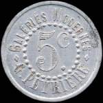 Jeton de 5 centimes 1922 �mis par les Galeries Modernes - G.Peyri�re � R�almont (81120 - Tarn) - avers