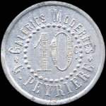 Jeton de 10 centimes 1922 �mis par les Galeries Modernes - G.Peyri�re � R�almont (81120 - Tarn) - avers
