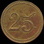 Jeton de 25 centimes �mis par le Grand Bazar � R�almont (81120 - Tarn) - revers